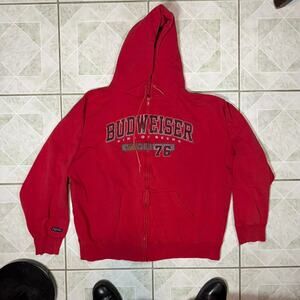 Vintage‎ budweiser zip up hoodie